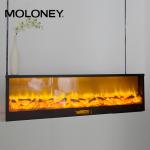 58inch Wall Mounted Fake Charcoal Led Fireplace Heater Wall Surface Remote
