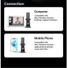 Buy cheap Bidirectional Stereo Cardioid Vocal Microphone 5V USB c condenser microphone from wholesalers