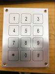 ip68 waterproof higher quality aluminum piezo keypad with 12 keys