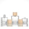 Buy cheap 30ml 50ml 100ml Round Frosted Clear Glass Perfume Bottle with Wooden Cap from wholesalers
