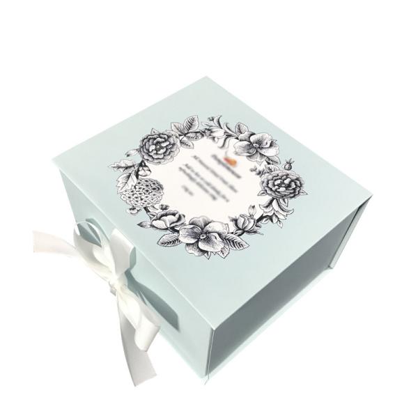 Buy cheap OEM ODM Magnetic Flip Top Gift Box With Ribbon 120-400G Coated from wholesalers