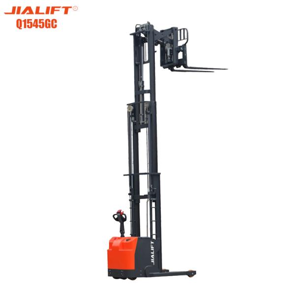 Buy cheap UL Electric Reach Walkie Stacker Standing On 1500kg Lifting Height 4500mm from wholesalers