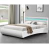 Buy cheap White Faux Leather Upholstered Bed Modern Deisgn With LED Headboard from wholesalers