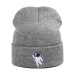Autumn Acrylic Beanie And Caps Unisex Cute Astronaut Embroidery