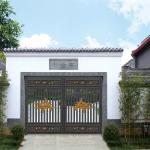 Modern Swing Ironwork Aluminium Fence Gate Powder Coated