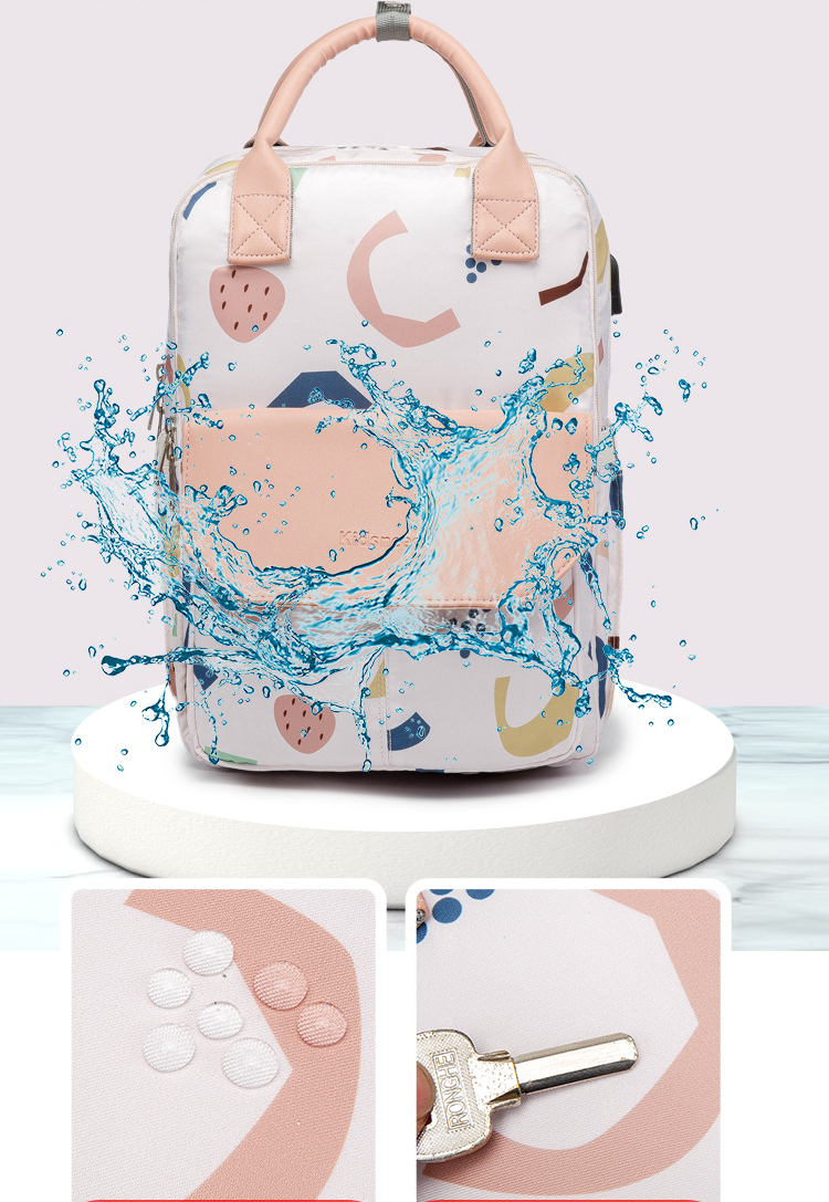 New Print Multi-function Baby Care Backpacks Waterproof Mommy Outdoor Travel Diaper Bags Large Capacity Mom Maternity Mochila
