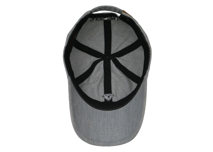 Diamond gray dads cap low crown diamond logo adjustable buckle