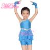 Buy cheap Diagonal Neck Kids Dance Costumes Pink Blue Red Confetti Spandex Outfits from wholesalers