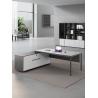 Buy cheap Modern L-shaped PANEL Wood Administrative Office Furniture Desk and Chair for Boss CEO from wholesalers