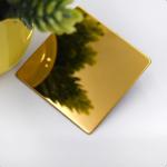 Titanium Gold Color Coated Stainless Steel Sheet Mirror Finish Customize Size