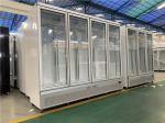 220V Glass Door 1000 Liter Upright Freezer Refrigerator Display Case With Donper