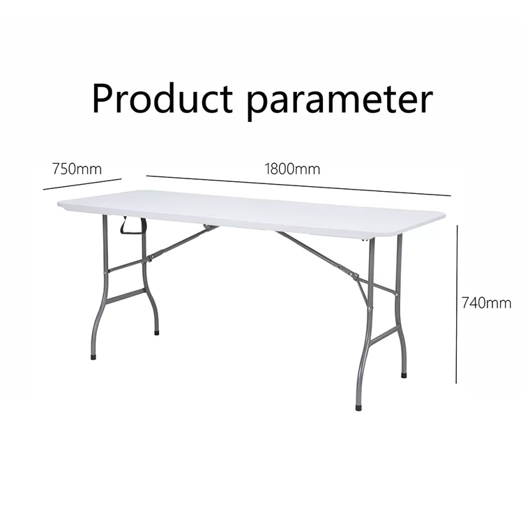 Outdoor Plastic Metal Folding Coffee Picnic Dining Table for Garden Party Event Banquet