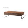 Buy cheap Italian Modern Style Fancy Leather Metal Legs Coffee Table from wholesalers
