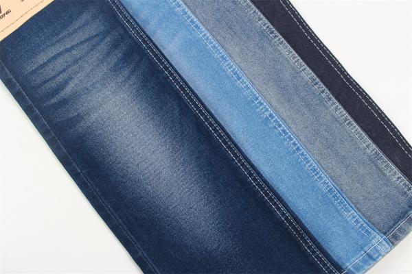 Buy cheap OEM 343gsm Raw Denim Fabric 160cm Full Width Dark Blue Shade from wholesalers