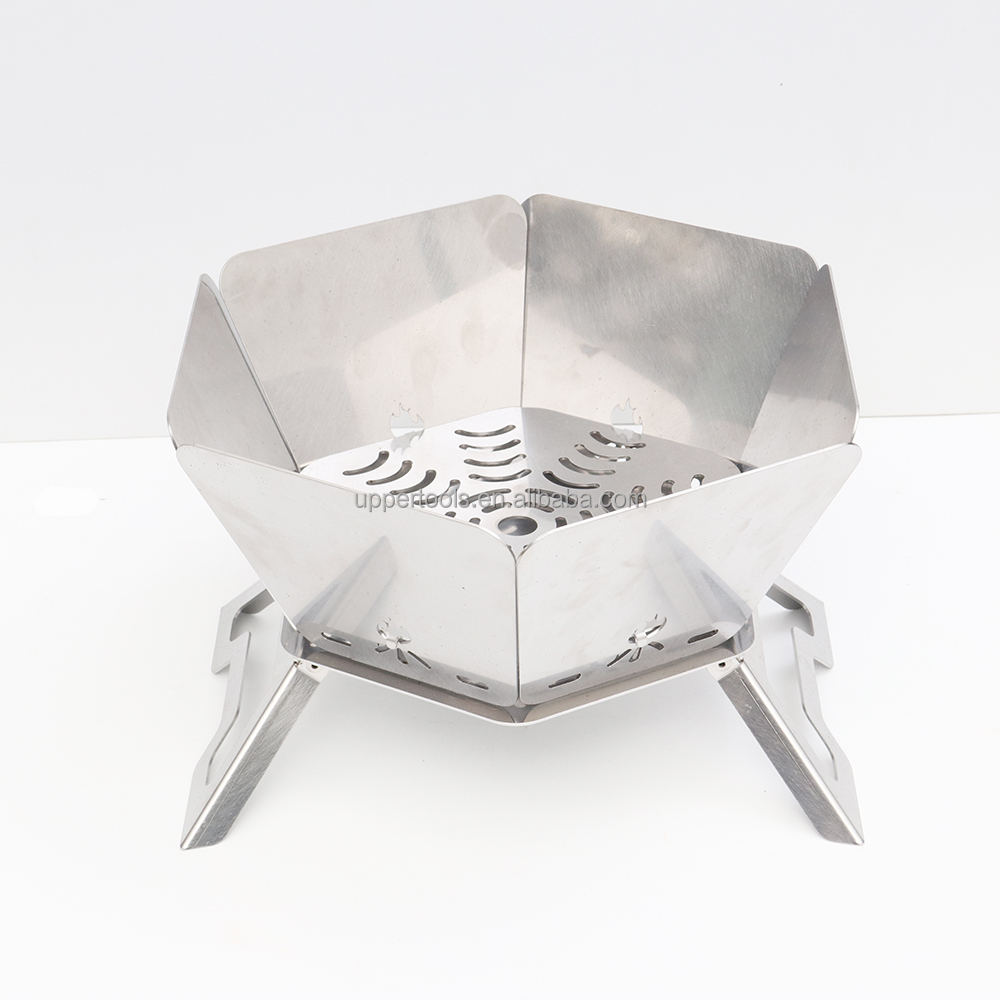 Outdoor Camping Fire Pit BBQ Charcoal Campfire Stove with Scratch-Resistant Finish
