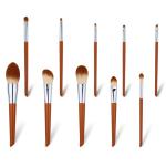 Buy cheap Aluminum Durable Ferrule Ten Makeup Brushes Set Vegan Synthetic Fibers High from wholesalers