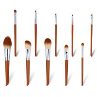 Buy cheap Aluminum Durable Ferrule Ten Makeup Brushes Set Vegan Synthetic Fibers High product