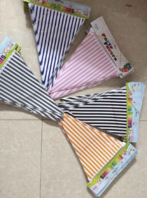 Color birthday party triangulation flag, the dot pure color paper small three jiao flag, cartoon birthday flag spot whol