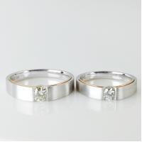 Buy cheap Double Layer Hollow Design 0.253ct 18k Gold Wedding Rings product