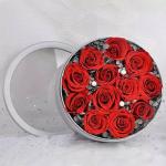 Romantic Everlasting Real Preserved Rose Flower Large Single Rose in Drawer Gift
