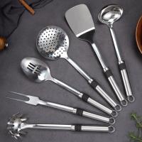 Buy cheap High grade Custom 6PCS set Kitchen tool with tray Stainless steel ladle turner product
