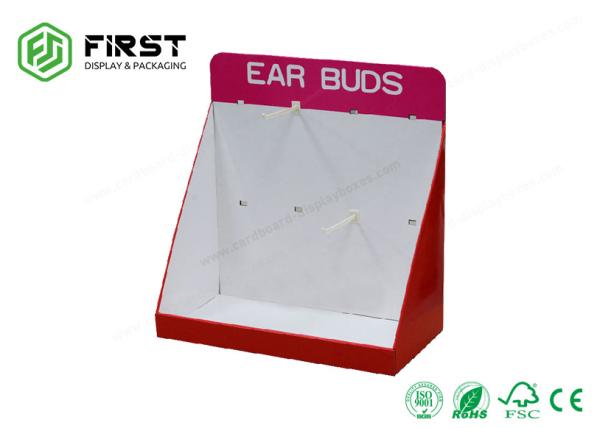 Recyclable Paper Handmade Logo Printed Cardboard Counter Display Stand With