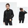 Buy cheap black 3/4 Zipper Up Collar Women'S Sports Hoodie 250g Cuff design from wholesalers