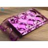 Buy cheap 6 Holes Clear Purple Acrylic Cup Holder , Recyclable Acrylic Serving Platter from wholesalers