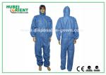 Waterproof Disposable Coveralls With Hood/Nonwoven Breathable Stripping For Food
