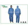 Buy cheap Waterproof Disposable Coveralls With Hood/Nonwoven Breathable Stripping For Food Factory from wholesalers