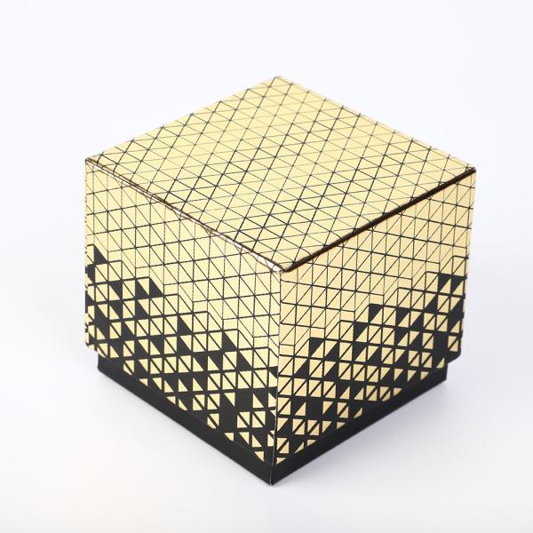 Buy cheap Gold Foil Personalised Leather Watch Box Two Pieces Rigid Paper With Pillow Wrapped Black from wholesalers