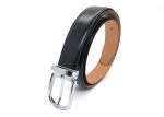 Fashionable Mens Leather Dress Belt With Nickel Free Single Prong Buckle