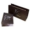 Buy cheap Stamped Logo Brown Matte Coated Paper Carrier Bag Silvery Embossed Logo Twist Rope Handle 210g from wholesalers