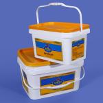 3L Rectangular Plastic Bucket Leak-Proof Storage White Color