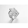 Buy cheap Reticular Female Cubic Zirconia Wedding Bands 9.84g Sterling Silver Cz Anniversary Bands from wholesalers