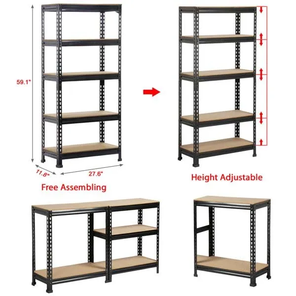 Customized Size Storage Shelf Rack Medium Duty Single Sided Display