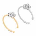 Fashion Crystal Nose Ring Indian Flower Nose Stud Hoop Septum Clicker Piercing