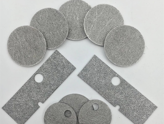 70 Micron Fecral Sintered Metal Fiber Felt Heat Resistance Round / Square Shape