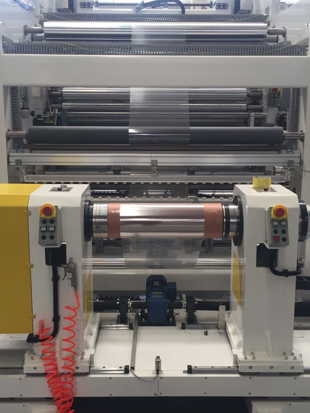500mm Per Min Grey Slitter Rewinder Machine With Colorful Touch Screen