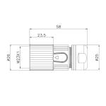 M23 Waterproof Female Connector