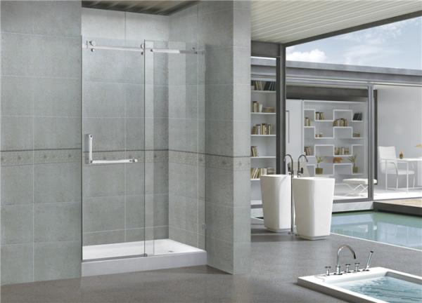 Buy cheap 8MM Self - Cleaning Frameless Shower Enclosures Tempered Glass Sliding CE / SGCC Certification from wholesalers