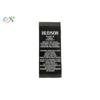 Buy cheap Black Label White Words Clothing Brand Labels Polyester Fabric Straight Cut product