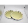 Buy cheap Round Shaped Pail Cover Clear Gold White Color Straight Curling Edges Design from wholesalers