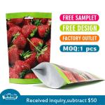 Smell Proof Factory Customized ziplockk Aluminum Foil Packaging Bags Printed