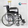 Buy cheap Solid Castor Folding Steel Wheelchair With Black Powder Coating Frame from wholesalers