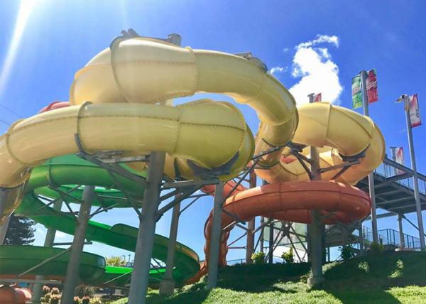 Buy cheap Giant Spiral Tube Water Slide , Outdoor Swimming Pool Adult Water Slide FRP from wholesalers