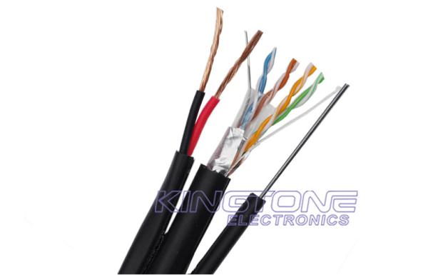 Buy cheap FTP CAT5E Outdoor Security Camera Cables 24 AWG Bare Copper with Messenger from wholesalers