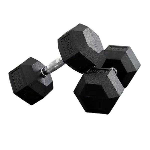 Buy cheap Wholesale Home Gym Fitness Equipment High Quality Hex Rubber Cover Dumbbell for Arms Various Weights From 2.5kg to 40kg from wholesalers
