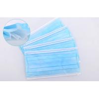 Buy cheap Protective Blue 3 Ply Disposable Face Mask Filter Fabric Soft Comfortable product