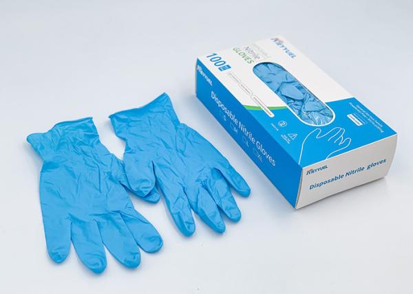 Buy cheap Blue Non-Medical Powder Free Examination Disposable Nitrile Gloves from wholesalers